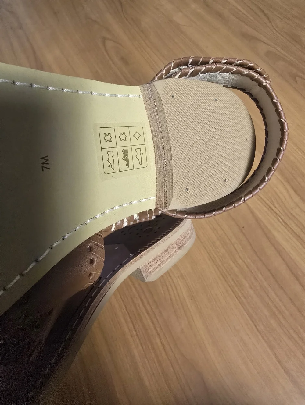 Jack Rogers Women’s Brown Leather Embroidered Slide Sandals
